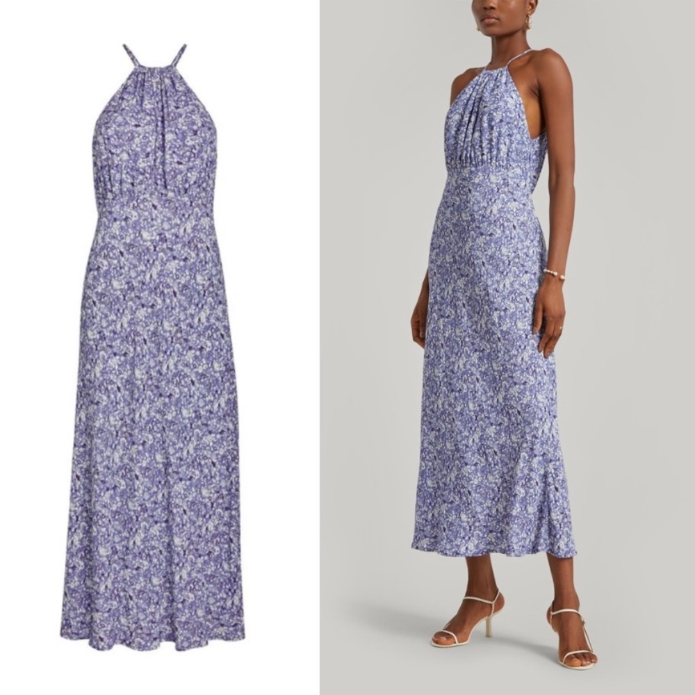 RIXO Purple Floral Maxi Dress
